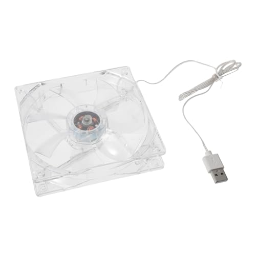 Toyvian Kleiner USB-kühlventilator für Kleintierkäfige Transparenter Kunststoff Leiser Sommerlüfter für Hamster Meerschweinchen Eichhörnchen und Hundehütten Tragbar und Installieren von Toyvian