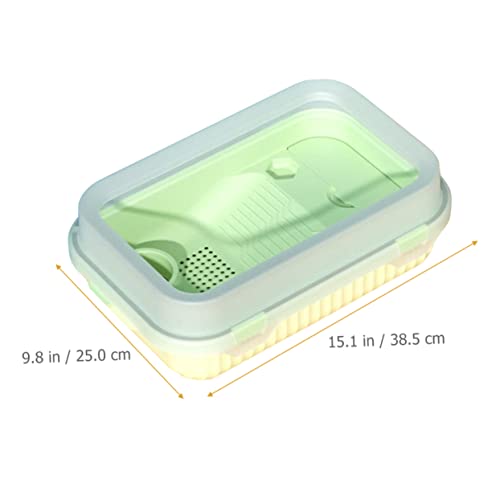 Toyvian Kleines Schildkrötenbecken mit Sonnenplattform Multifunktionales Reptilienterrarium Robustes Aquarium für Wasserschildkröten mit Kletterrampe und Drainagesystem für Zuhause von Toyvian