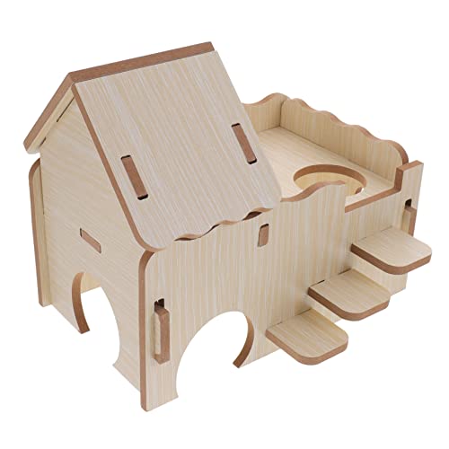 Toyvian Kleintier Holzhaus Hamster Versteck Spielhaus aus Naturholz zum Kauen und Verstecken für Meerschweinchen und Hamster Kleines Multifunktionales Haustierversteck Sicher und Toyvian Kleintier Holzhaus Hamster Versteck Spielhaus aus Naturholz zum Kauen und Verstecken für Meerschweinchen und Hamster Kleines Multifunktionales Haustierversteck Sicher und von Toyvian