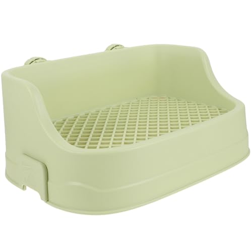 Toyvian Kleintier Toilette mit Abnehmbarem Hygienische Haustier Toilette für Kaninchen Meerschweinchen Hamster für Käfige und Training Quadratisch Grün Einfach zu Reinigen von Toyvian