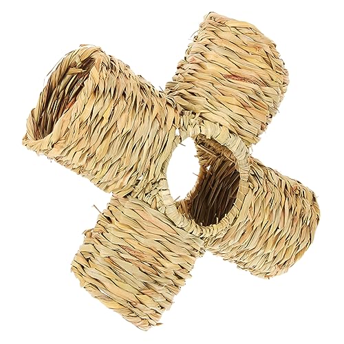 Toyvian Kleintier Versteck Tunnel aus Naturstroh Hamster Tunnelhaus für Kleine Haustiere und Versteckmöglichkeit Robust und Sicher für Hamster und Nager Fördert Spielerisches Verhalten Toyvian Kleintier Versteck Tunnel aus Naturstroh Hamster Tunnelhaus für Kleine Haustiere und Versteckmöglichkeit Robust und Sicher für Hamster und Nager Fördert Spielerisches Verhalten von Toyvian