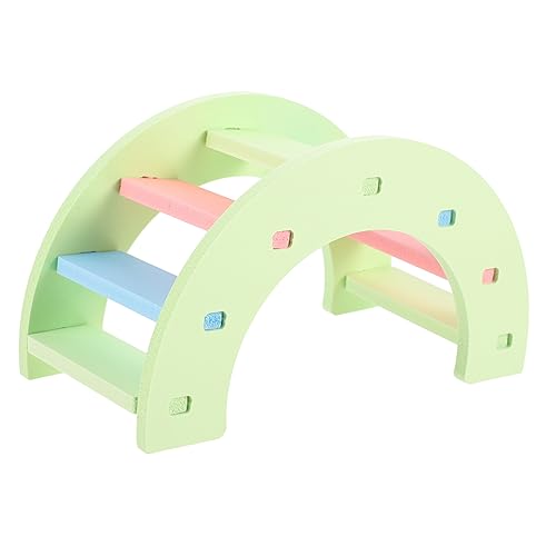 Toyvian Kletterbrücke für Haustiere nager meerschweinchen käfig Hamster Klettergerüst klein Hamsterspielzeug Rattenleiter Hamsterkäfigleiter Chevron-Brett Light Green von Toyvian