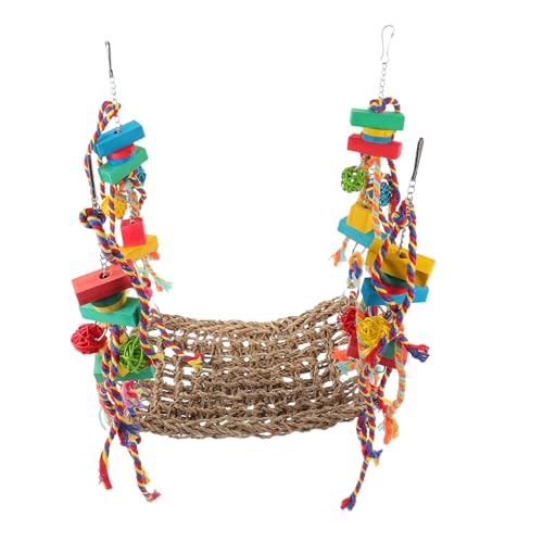 Toyvian Schaukel Spielzeug Für Vogel Hängematte Für Sittichkäfig Vogelhängematte Zum Klettern Und Ausruhen Robustes Material Einfache Hakenmontage Ergänzung Für Papagei Und Co von Toyvian