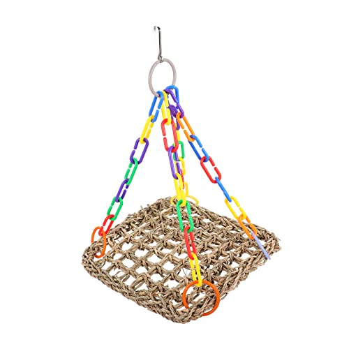 Toyvian Klettervogel Papageienspielzeug Haustier Vogelzubehör Vogel Papageienschaukelspielzeug Papageien Futtersuchspielzeug Seil Vogelzubehör Seegras Vogelschaukelspielzeug von Toyvian