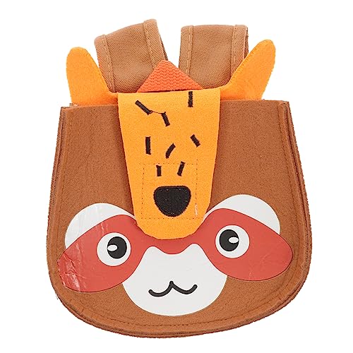 Toyvian Kompakter Hundetransport Rucksack für Kleine Hunde Verstellbares Geschirr mit Großer Kapazität für Snacks und Outdoor Aktivitäten Orangefarbenes Design von Toyvian