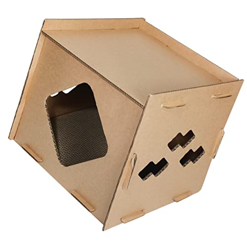 Toyvian Kratzbrett Katzenhaus aus Wellpappe Stöckige Katzenhöhle für Innen Langlebig mit Kratzmatte Kratzen und Ausruhen Toyvian Kratzbrett Katzenhaus aus Wellpappe Stöckige Katzenhöhle für Innen Langlebig mit Kratzmatte Kratzen und Ausruhen von Toyvian