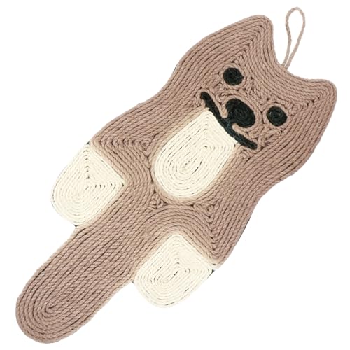 Toyvian Kratzmatte Katze Sisal Langlebig Kratzfest Kratzbrett Katzenkratzbrett Aufhängen Multifunktional Krallenschleifer Katzenspielzeug Schützt Möbel und Fördert Spielerisches Kratzen von Toyvian