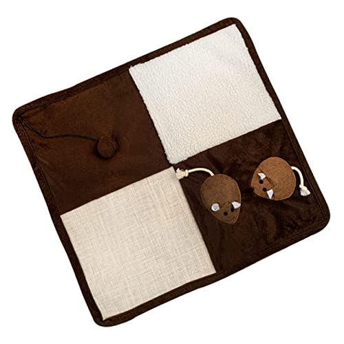 Toyvian Kratzmatte für Katzen Quadratisches Kratzspielzeug aus Hochwertigem Material Zubehör für Katzen und Schützt Möbel und Sorgt für Spielspaß Toyvian Kratzmatte für Katzen Quadratisches Kratzspielzeug aus Hochwertigem Material Zubehör für Katzen und Schützt Möbel und Sorgt für Spielspaß von Toyvian