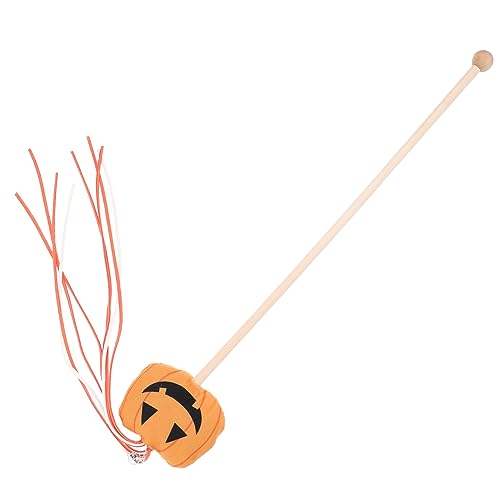 Toyvian Kürbiskatze Hallo Katzenspielzeug Cat Toy Stick für Katzen Kätzchen neckende Schaukeln für Haustier Katzen-Teaser-Stick Katzenstockspielzeug Holzstock Toyvian Kürbiskatze Hallo Katzenspielzeug Cat Toy Stick für Katzen Kätzchen neckende Schaukeln für Haustier Katzen-Teaser-Stick Katzenstockspielzeug Holzstock von Toyvian