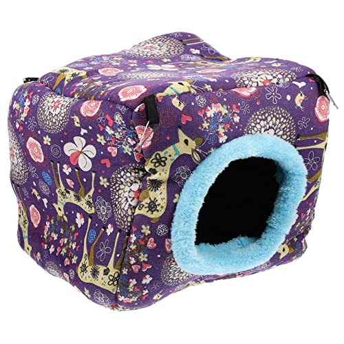 Toyvian Kuschelhöhle für Kleintiere Warmes Nest für Hamster Meerschweinchen Chinchillas und Gemütliches Schlafhaus aus Sicherem Material für Winter und Verstecken mit Interessanter Form von Toyvian