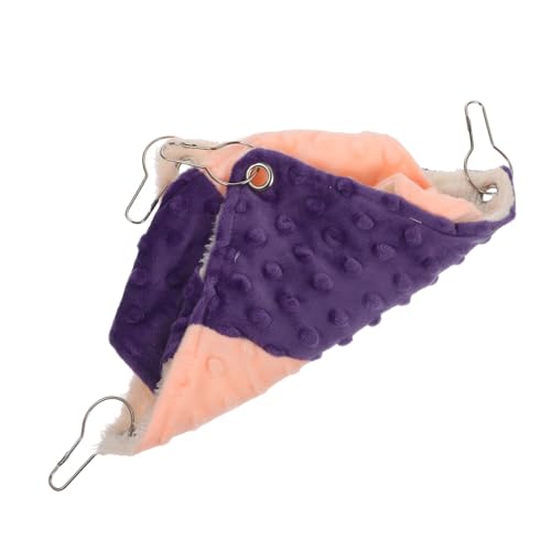 Toyvian Kuschelige Hängematte für Kleintiere Bequemes Schlafbett aus Fleece für Meerschweinchen Hamster Chinchillas Doppellagige Konstruktion und Sicherer Toyvian Kuschelige Hängematte für Kleintiere Bequemes Schlafbett aus Fleece für Meerschweinchen Hamster Chinchillas Doppellagige Konstruktion und Sicherer von Toyvian