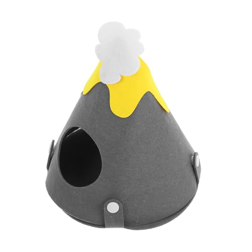 Toyvian Kuscheliges Filz Versteck Für Kleine Haustiere Waschbares Igelbett Vulkanform Für Hamster Papageien Und Andere Nager Bietet Warmen Unterschlupf von Toyvian