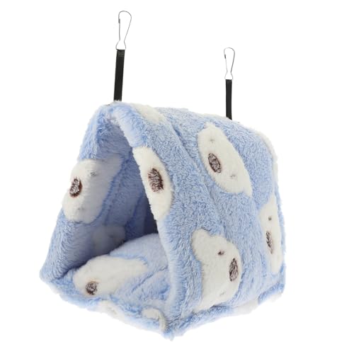 Toyvian Kuscheliges Hamster Nest aus Baumwolle Wärmeisolierendes Schlafhaus für Eichhörnchen und Kleine Haustiere Angenehmes Komfortables Nest für Winterruhe Blau für Zwerghamster und von Toyvian