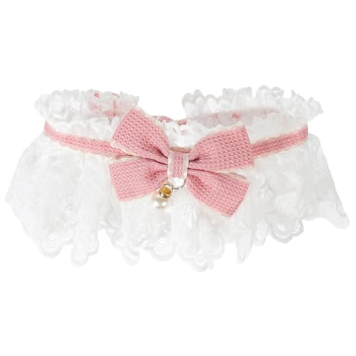Toyvian Lace Haustier Halsband mit Verstellbarer Schleife Komfortables Polyester Perlen Geeignet für Katzen und Kleine Hunde für Alltag Hochzeiten und Partys Toyvian Lace Haustier Halsband mit Verstellbarer Schleife Komfortables Polyester Perlen Geeignet für Katzen und Kleine Hunde für Alltag Hochzeiten und Partys von Toyvian