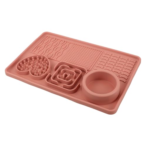 Toyvian Leckmatte Für Langsames Fressen Aus Lebensmittelechtem rutschfest Mit Saugnäpfen Für Katzen Fördert Langsame Fressgewohnheiten Zu Reinigen von Toyvian