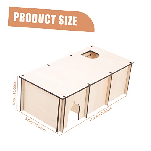 Toyvian Mehrzimmer Holzhaus für Kleine Haustiere Langlebiges Hamsterversteck mit Bogenfenstern Sicheres Schlafnest und Spielplatz als Rückzugsort und Ruhebereich für Hamster und Toyvian Mehrzimmer Holzhaus für Kleine Haustiere Langlebiges Hamsterversteck mit Bogenfenstern Sicheres Schlafnest und Spielplatz als Rückzugsort und Ruhebereich für Hamster und von Toyvian