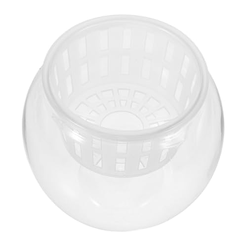 Toyvian Mikrolandschafts-Aquarium Runde Schale Aus Kunststoff Fischaquarium Aus Kunststoff Tischaquarium Fürs Büro Clear Fish Bowl Betta-Fisch-Terrarium Das Haustier Transparent von Toyvian