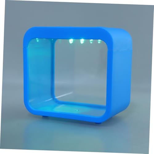 Toyvian Mini Aquarium mit Beleuchtung Kleines Desktop Fischbecken Stabiles Betta Fisch Terrarium Dekoratives Japanisches Wohnaccessoire Einfach zu Reinigen und Pflegen von Toyvian