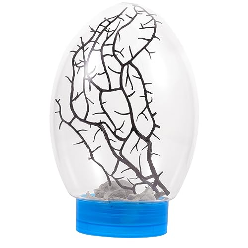 Toyvian Mini Desktop Aquarium Geschlossenes Ökosystem mit LED Beleuchtung Selbsttragendes Biosphären Fischbecken für Garnelen und Kleine Fische Tragbares Aquarium für Wohn und von Toyvian