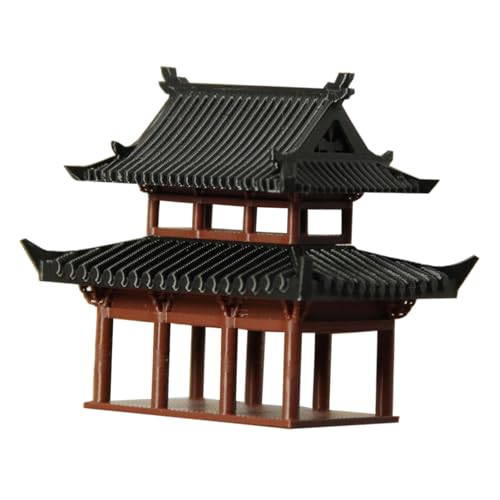 Toyvian Miniatur Chinesischer Pavillon Ornament Mikrolandschaft Dekoration für Feengarten Puppenhaus Aquarium Tischdeko Langlebig Authentisch Entspannend von Toyvian