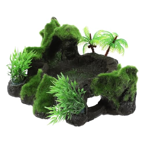 Toyvian Natürliche Reptilien Wasserschale aus Widerstandsfähigem Harz mit Glatter Oberfläche Dekoratives Terrarium Zubehör für Schildkröten Geckos und Bartagamen Sicheres Futter und Toyvian Natürliche Reptilien Wasserschale aus Widerstandsfähigem Harz mit Glatter Oberfläche Dekoratives Terrarium Zubehör für Schildkröten Geckos und Bartagamen Sicheres Futter und von Toyvian