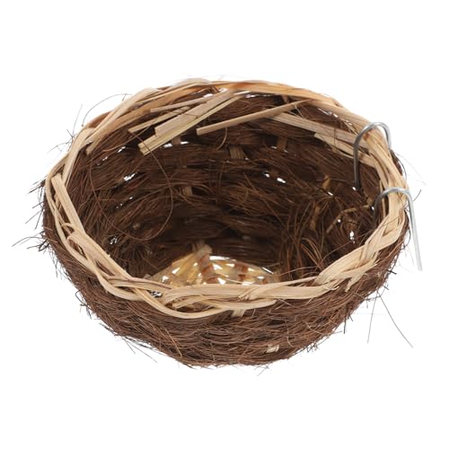 Toyvian Natürlicher Geflochtener Vogelkäfig für Papageien Handgewebtes Vogelbett aus Naturstroh Hängendes Vogelhaus für Sittiche und Vogelzucht Vielseitiges Nest für und Außenbereich Toyvian Natürlicher Geflochtener Vogelkäfig für Papageien Handgewebtes Vogelbett aus Naturstroh Hängendes Vogelhaus für Sittiche und Vogelzucht Vielseitiges Nest für und Außenbereich von Toyvian