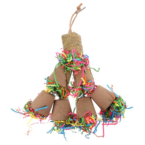 Toyvian Natürlicher Papagei Kauspielzeug zum Aufhängen Langlebiges Verschleißfestes Futter und Beschäftigungsspielzeug für Kleine Vögel für Papageienkäfig Dekoration und Spielerische Toyvian Natürlicher Papagei Kauspielzeug zum Aufhängen Langlebiges Verschleißfestes Futter und Beschäftigungsspielzeug für Kleine Vögel für Papageienkäfig Dekoration und Spielerische von Toyvian