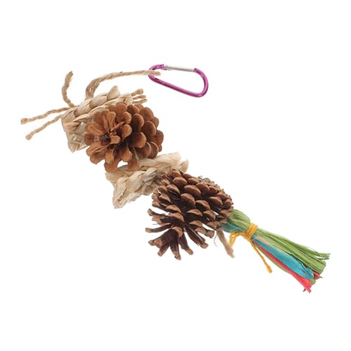 Toyvian Natürliches Großes Vogel Kauspielzeug aus Holz und Kiefernzapfen Hängendes Käfigspielzeug für Papageien und Wellensittiche Langlebiges Balance und Ruhebrett mit Dekorativem Toyvian Natürliches Großes Vogel Kauspielzeug aus Holz und Kiefernzapfen Hängendes Käfigspielzeug für Papageien und Wellensittiche Langlebiges Balance und Ruhebrett mit Dekorativem von Toyvian