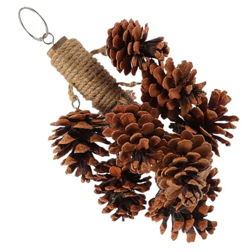 Toyvian Natürliches Papageienspielzeug aus Holz und Kiefernzapfen Langlebig und Kausicher Hängend für Käfige Geeignet für Wellensittiche und Große Vögel Fördert Gesunde Schnabelpflege und Toyvian Natürliches Papageienspielzeug aus Holz und Kiefernzapfen Langlebig und Kausicher Hängend für Käfige Geeignet für Wellensittiche und Große Vögel Fördert Gesunde Schnabelpflege und von Toyvian