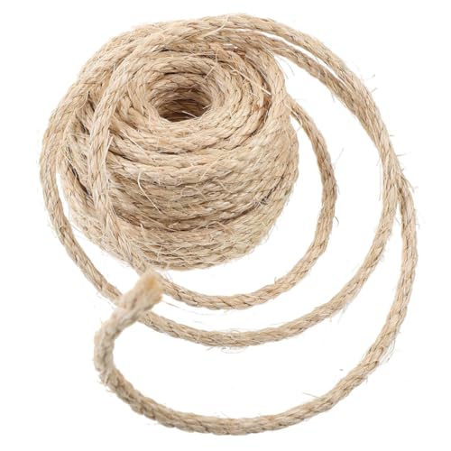 Toyvian Natürliches Sisal Hanfseil Abriebfestes Robustes Katzen Kratzbaum Seil Langlebig für Kratzstamm und Möbelreparatur Geeignet für DIY Katzenkratzposten und Kratzbrett Wandmontage von Toyvian