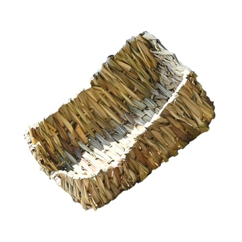 Toyvian Naturnahes Pet Nest aus Langlebigem Schilfrohr Atmungsaktiv und Witterungsbeständig als Schlaf und Ruheplatz für Kaninchen Meerschweinchen und Kleintiere Schützt Pfoten bei Kälte von Toyvian