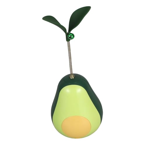 Toyvian Katzenfütterungsspielzeug in Avocadoform Interaktiver Puzzle-Spender Mit Federstab Snack-Locke-futterspender Für Katzen Wackel-leckerli-Spielzeug Aus Abs-Material -stimulierendes von Toyvian