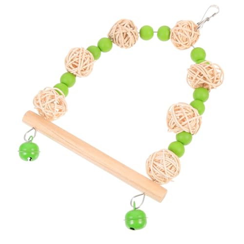 Toyvian Papagei Spielzeugschaukel Papageienschaukel drinnen Rattan Barsch Stand Vogel hängende Schaukel Sittich Relaxständer Papageienschwungspielzeug Vogel spielt Schwung hölzern Grün Toyvian Papagei Spielzeugschaukel Papageienschaukel drinnen Rattan Barsch Stand Vogel hängende Schaukel Sittich Relaxständer Papageienschwungspielzeug Vogel spielt Schwung hölzern Grün von Toyvian