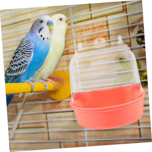 Toyvian Papageien Badebox für Vogelkäfig Leichte Geruchsfreie Kunststoff Badewanne für Wellensittiche Kanarienvögel und Kleine Vögel Vielseitig als Wasserdusche oder Sandbad von Toyvian