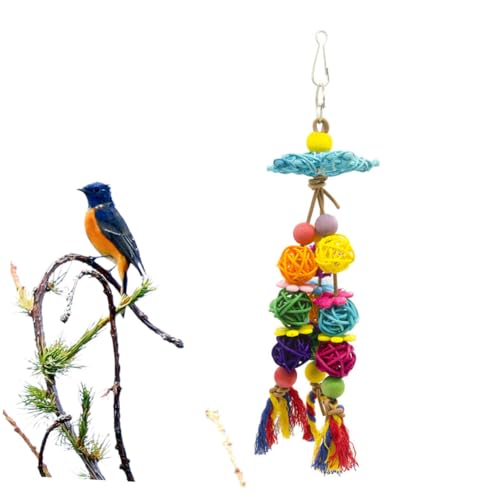 Toyvian Papageien Kauspielzeug Hängeschaukel aus Umweltfreundlichem Rattan Bunte Vogelspielzeug für Wellensittiche Nymphensittiche Papageien Kleine Vögel Klettern und Zufällige Farbe Toyvian Papageien Kauspielzeug Hängeschaukel aus Umweltfreundlichem Rattan Bunte Vogelspielzeug für Wellensittiche Nymphensittiche Papageien Kleine Vögel Klettern und Zufällige Farbe von Toyvian