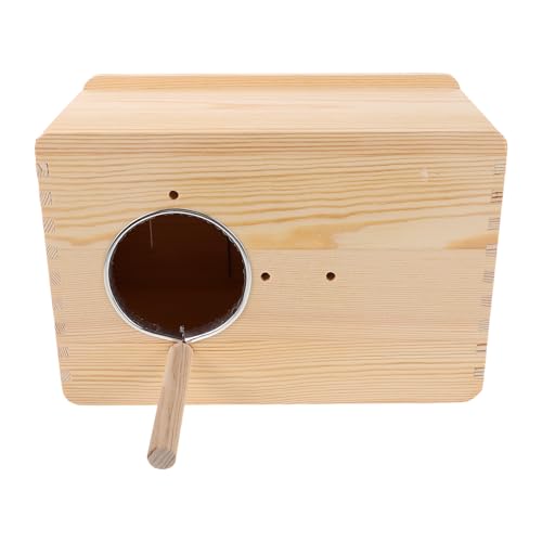 Toyvian Papageien-Zuchtkasten aus Holz: 25,4 x 17,8 x 15 cm, Käfig-Nisthaus – Vogelnest mit Holzstange – geeignet für Nymphensittiche, Wellensittiche und Unzertrennliche Toyvian Papageien-Zuchtkasten aus Holz: 25,4 x 17,8 x 15 cm, Käfig-Nisthaus – Vogelnest mit Holzstange – geeignet für Nymphensittiche, Wellensittiche und Unzertrennliche von Toyvian