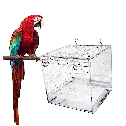Toyvian Papageienbad Abgedeckt für Kleine Transparentes Vogelbad für Käfige Umweltfreundliches Kunststoffmaterial für Wellensittiche und Kanarienvögel Toyvian Papageienbad Abgedeckt für Kleine Transparentes Vogelbad für Käfige Umweltfreundliches Kunststoffmaterial für Wellensittiche und Kanarienvögel von Toyvian