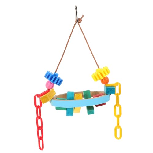 Toyvian Holz Kauspielzeug Für Vögel Zum Aufhängen Papagei Spielzeug Zum Aufhängen Vogelspielzeug Kauspielzeug Für Papageien Käfig Vogel Spielzeug Aus Holz Für Papageien von Toyvian