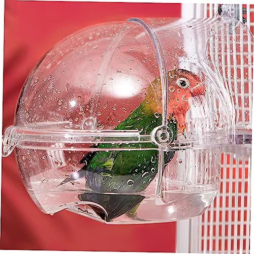 Toyvian Parakeet Bath Box Transparent Vogelbad für Kleine Vögel mit Glatten Kanten Plastikbad für Wellensittiche Papageien und Sittiche Geeignet Wasserbad von Toyvian