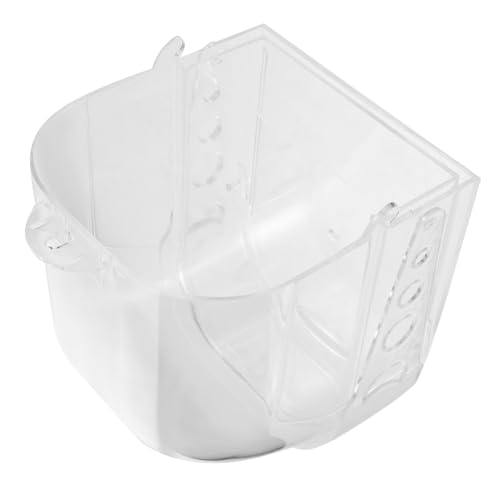 Toyvian Parrot Bathtub mit Schublade Transparentes Vogelbad für Käfig Sicher für Sittiche und Nymphensittiche Geräumig und Tragbar Fördert Natürliches Badeverhalten von Toyvian