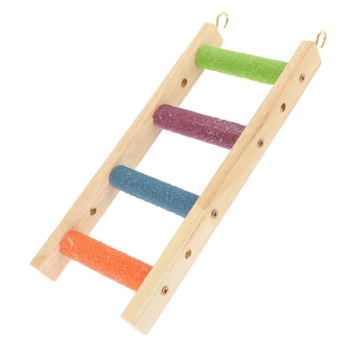 Toyvian Parrot Kletterleiter aus Holz Teilig Vogelspielzeug für Papageien Nymphensittiche Hamster Ratten Kleintiere Aktivitätsleiter zur Krallenpflege und Bewegungsspielzeug von Toyvian