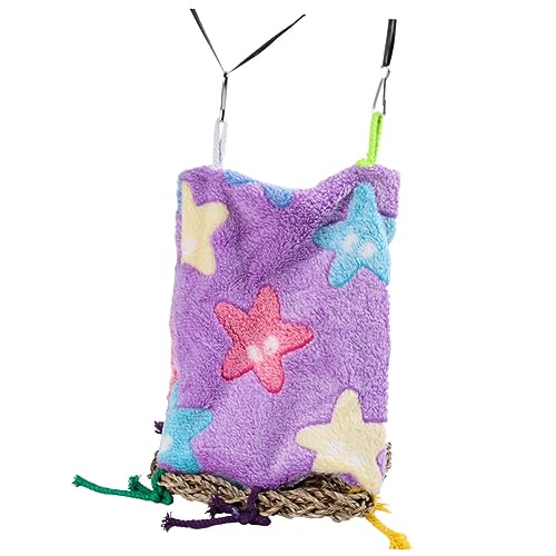 Toyvian Parrot Nest Schlafzelt aus Robustem Material Dreieckiges Vogelzelt für Papageien und Kleintiere Gemütliches Vogelhängematten Spielplatz Farblich und Stilistisch Zufällige Farbe von Toyvian