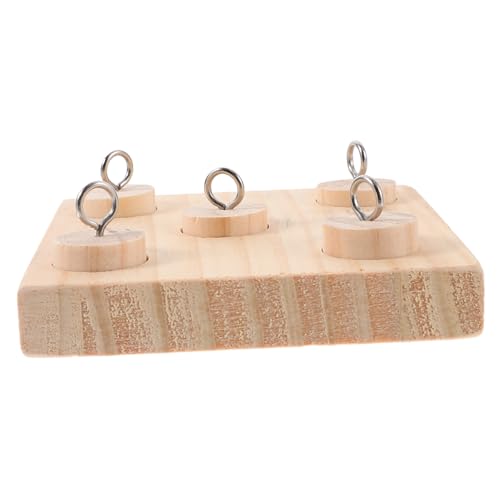 Toyvian Parrot Nibbling Training Toy Holzsäule Fach Robust Intelligenzspielzeug für Papageien Käfigvogel Zubehör Vogelspielzeug Kleintiere von Toyvian