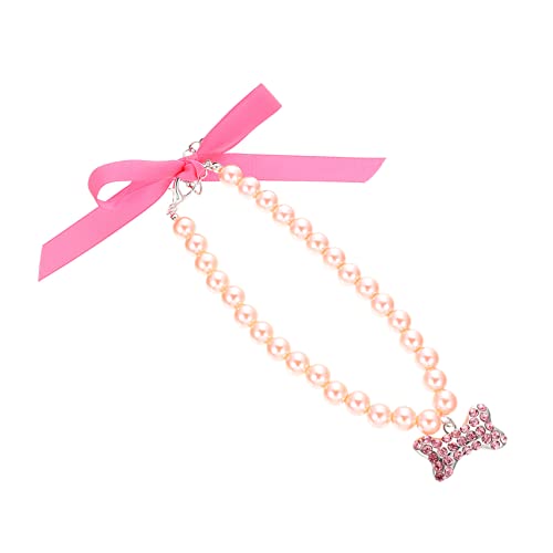 Toyvian Schmuck Hundehalsband Aus Perlen Für Kleine Und Mittelgroße Hunde Stilvolles Hautfreundliches Katzen Hundefutter Für Festivals Partys Und Besondere Anlässe Rosa von Toyvian