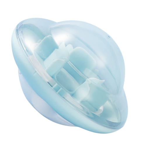 Toyvian Pet Slow Feeder Ball Katzen Futternapf UFO Form Langlebig Langlebiger Anti schling Napf für Gesunde Fütterung und Interaktives Katzenspielzeug Blau von Toyvian