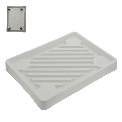 Toyvian Pflanzgefäß Auf Rädern Pflanzschale Luftfeuchtigkeitsschale Untersetzer Für Pflanzen Abtropfschalen Für Topfpflanzen Feuchtigkeitsschalen Für Zimmerpflanzen Topf Tablett Pp Beige von Toyvian