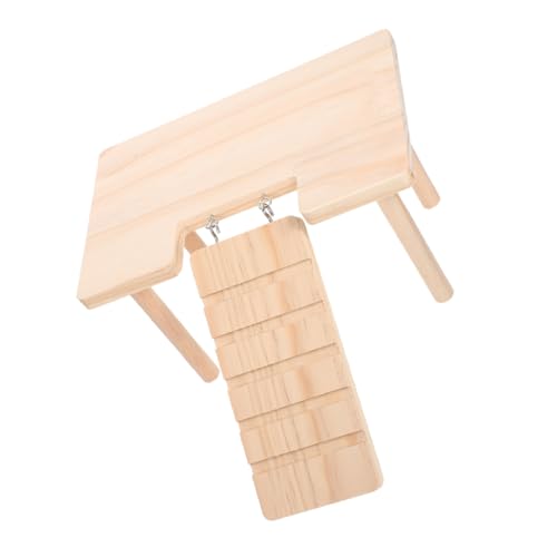 Toyvian Plattform Für Hamsterkäfige Hamsterholztunnel Holzplattform Für Hamster Hamster-Tunnel- Haustierrampe Für Kleine Tiere Hamsterplattform Aus Holz Beige Hölzern von Toyvian