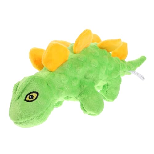 Toyvian Plüsch Dinosaurier Hundespielzeug mit Quietscher Langlebiges Kauspielzeug für Kleine Welpen Interaktives zur Zahnpflege und Beschäftigung Grün Strapazierfähig und Sicher von Toyvian