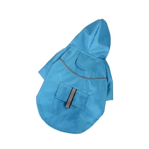 Toyvian Reflektierender Hunde Regenmantel mit Kapuze Doppellagiger Wasserdichter Regenschutz für Kleine und Mittlere Hunde Bequem und Langlebig für Outdoor Aktivitäten bei Regenwetter von Toyvian