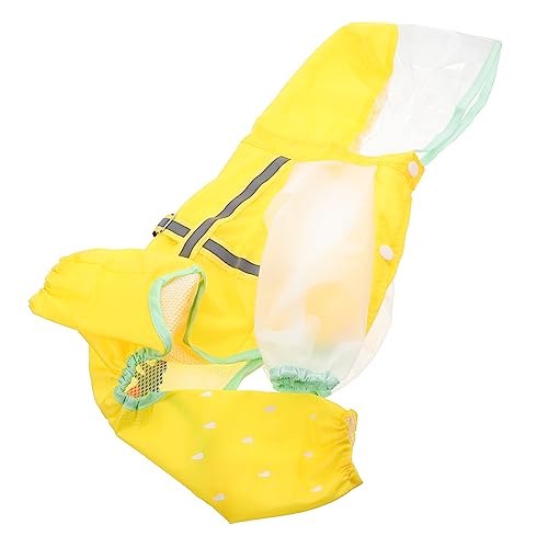 Toyvian Reflektierender Regenmantel für Kleine und Mittelgroße Hunde Wasserdichter Hundemantel Bequeme Regenjacke mit Praktischem Knopfdesign für Regnerische Leicht und Tragbar von Toyvian